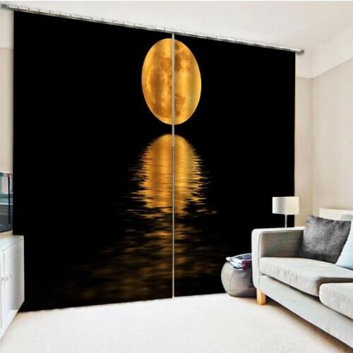 Luxury Blackout 3D Window Curtains For Living Room black blackout curtains 3D Curtains For Living room
