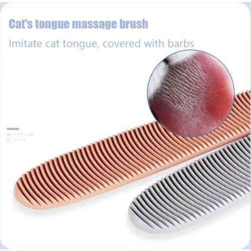 Real Cat Tongue Textured Grooming Brush, Nurturing Brush for Kitten Dual-Ended Brush for Small and Large Area Pet Cat Portable D