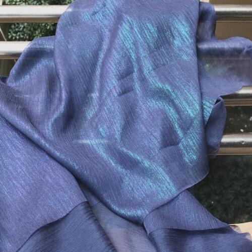 Bronzing dress chiffon magic crepe solid color soft silky thin fabric light breathable DIY dress fabric