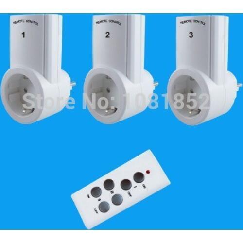 EU Germany Standard 3 in 1 RF Wireless remote control socket without battery CRS-S003