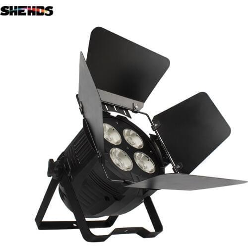 SHEHDS Led Par Lighting 4x50W COB Warm White Cold White Par with Bar Doors Led Spotlight DJ Light Disco Stage Lamps SHEHDS Music