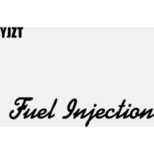 YJZT 15CM*3.1CM Fuel Injection Car Sticker Safety Vinyl Decal Black/Silver C3-0809
