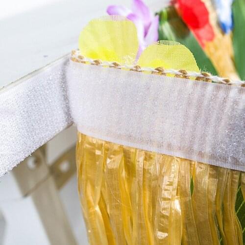 109/149pcs Table Skirt Raffia Style Fringe Party Decoration Kit for Tiki Tropical Hawaii or Moana Themed Birthday In Stock