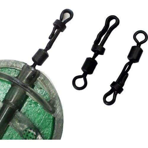 10PCS Carp Fishing Accessories Quick Change Clam Lock Swivel with Clam Lock Clip Accessories Rolling Ring Connector for Carp Rig