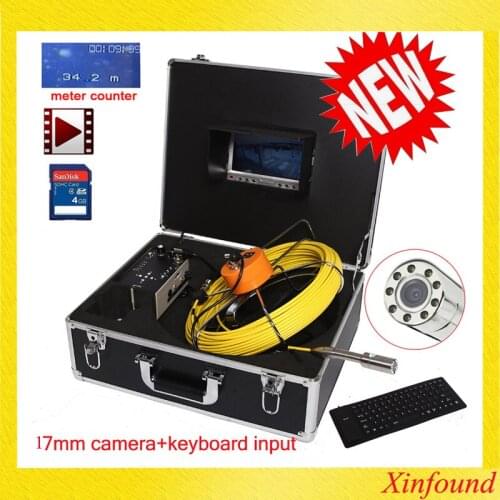 100m 7 inch 17mm Industrial Pipe Sewer Inspection Video Camera IP68 Waterproof Drain Pipe Sewer Inspection Camera System