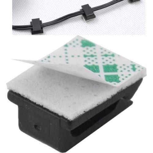 20pcs Self-adhesive Car Fixed Clip Wire Management Harness Clamp Car GPS Data Cable Light Cord Decorative Wire Fixing Organizer