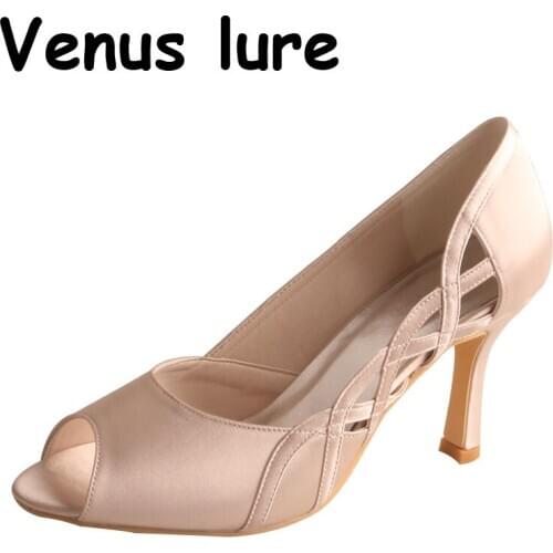 23 Colors Womens Nude Fancy Wedding Shoes Peep Toe Heels 9CM Pumps