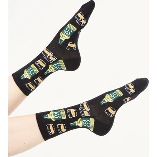 3 pair from turkey high quality cotton beer happy socks bottle summer lot pack wholesale drink funny socs design wine