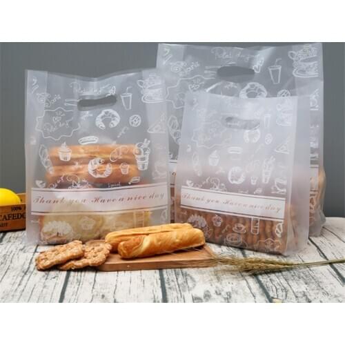 50pcs Lovely Floral Plastic Gift Bags Plastic Carry Bag Shopping Bag Christmas Baby Shower Party Favor Bag Cake Wrapping Pouches