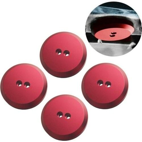 Jack Pad Adapter Billet Anodized Red Aluminum Floor Jack for Corvette C7/C6 Premium Bolt on Jack Points - 4 Pack