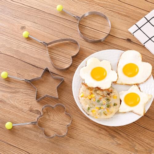 Lovely Egg & Pancake Rings Stainless Steel Egg Mold kitchen gadgets Fried Fried Egg Cooking Tools Kitchen Accessories