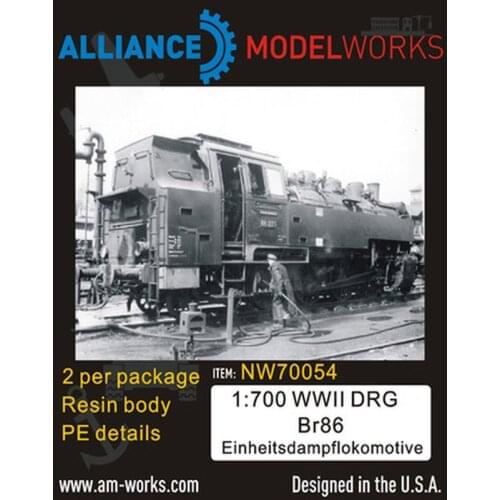 AM-WORKS NW70054 1/700 WWII German DRG Br86 Einheitsdampflokomotive - Upgrade Detail Set