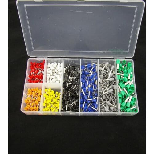 AWG 22 - 10 Insulated Cable Wire Connector Electrical Tube Terminals Ferrules Kit Set Crimping Sleeve terminal suit 800PCS