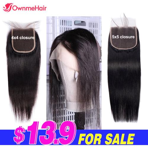 4x4 5x5 Lace Closure Human Hair Hand Tied Human Hair 13x5x2 Lace Frontal Closure Transparent Lace Closure Human Hair Extension