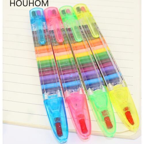 4pcs Baby Souvenirs Painting Toys 20 Colors Wax Crayon Wedding Gifts for Guests Kids Back To School Party Favors Present