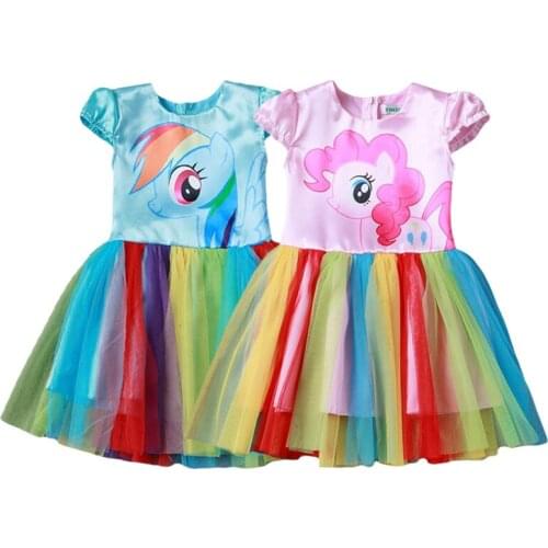 2020 fashion new baby girl dress children girls fantasy unicorn dress cartoon princess party costume childrens clothing summer