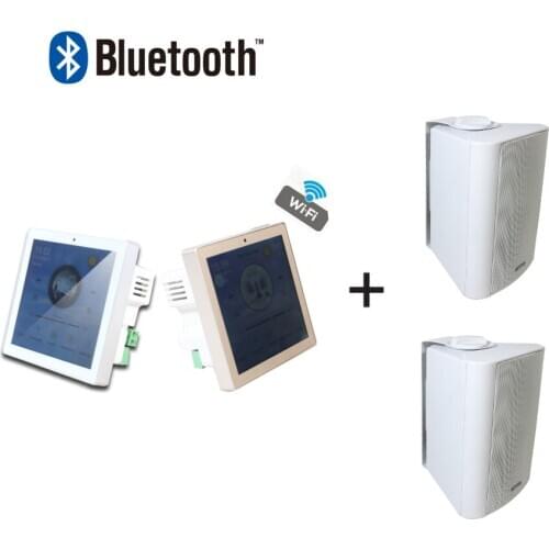 Home Audio PA Android Bluetooth WIFI Background Music system 2 CH 25W Wall Mounted Amplifier with 2 PCS wall mounted speaker