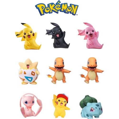 Anime Pokémon Large Size 1:1 Kawaii Pikachu Togepi Gengar Charizard Jigglypuff Mew Action Figure High Quality PVC Toy 28-46CM