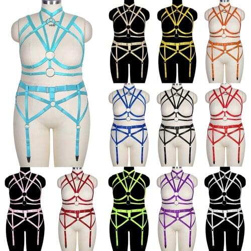 Erotic Bandage Cosplay Light Sexy Gothic Lingerie Plus Size Harness Fashion Goth Womens Underwear Thigh Bands Bdsm Body Harness