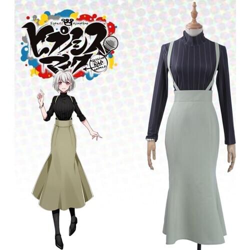 Cosplay Japanese Voice Actor Division Rap Battle Hypnosis Nemu Aohitsugi Mermaid Overalls Shirt Halloween Costume for Adult