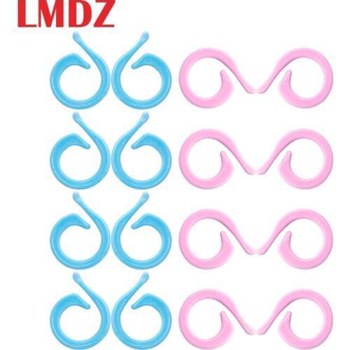 LMDZ 20Pcs/Set Mix Size Mini Knitting Stitch Counter Crochet Locking Stitch Plastic Markers Sweater knitting Markers Clips