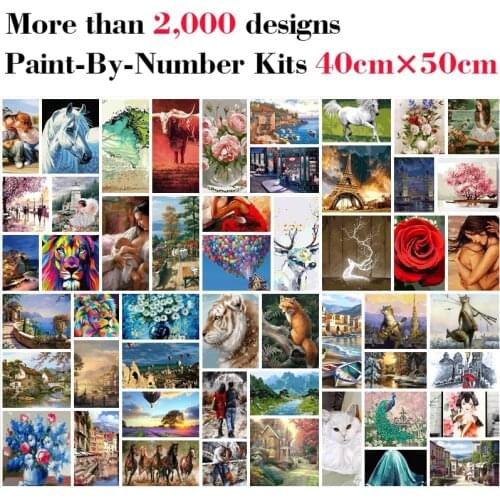 Mileelife Paintting By Numbers for Kids Adults DIY Beginner Oil Painting Kit Home Decoration