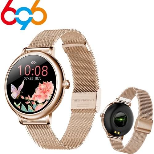 2020 NEW CF80 Women Smart Watch Full Touch Screen Lady Girl Smartwatch Clock Pedometer Sports Tracking Watches for Android iOS