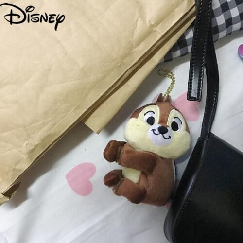 Disney Cartoon Strawberry Bear Stitch Plush Doll Hug Pendant Coin Purse School Bag Ornament Accessories