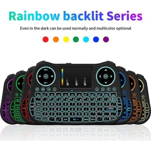 Pohiks 1pc 2.4GHz Wireless Mini Colorful Backlight Keyboard Multifunctional Ergonomics Design Keypad For PS3 PC Computer
