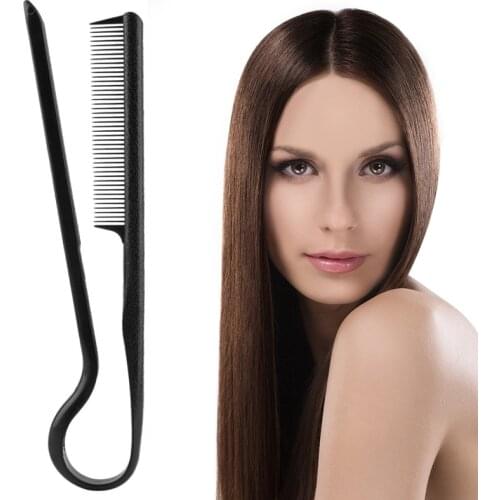 New Sale DIY Styling Straightening V Comb Clip-Type Hairdressing Hair Straightener with black color Fashion Black Stretch Combs