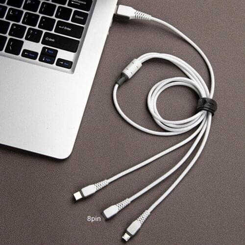 Super Charge 3 in 1 USB Cable for Huawei for iPhone 12 11 Pro Max 3in1 2in1 Fast Charge 8 Pin Micro USB Type C Cable for Samsung