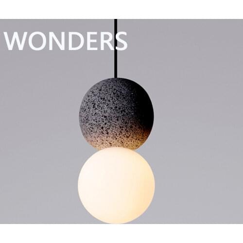 Nordic Simple Single Head bedroom bedside LED pendant light Personalized store cafe shop interior decor бра cement pendant lamp