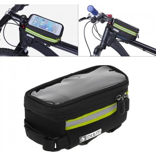 Cycling Bicycle Front Bag MTB Bike 3.5-6.5inch Touchscreen Phone Holder Handlebar Bag Basket With Strip Bike Accessories