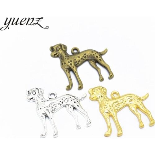 YuenZ 10pcs Dog Charms Pendants Jewelry Making 29*28mm D9235