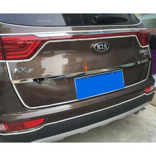 Stainless Steel Tailgate Rear Upper Trunk Hatch Lower Lid Trim For Kia Sportage KX5 2016 2017