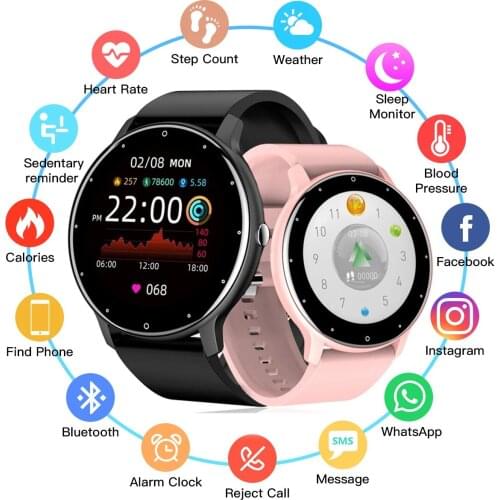 Women Smart Watch Real-Time Weather Forecast Activity Tracker Heart Rate Monitor Sports Ladies Smartwatch Men For Android IOS