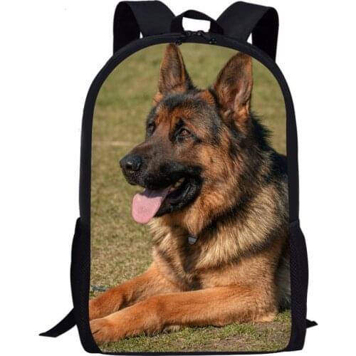 Animal German Shepherd Dog 3D Print Kids Backpack Children School Bags for Primary Student Shoulder Book Bags Schoolbag 2020