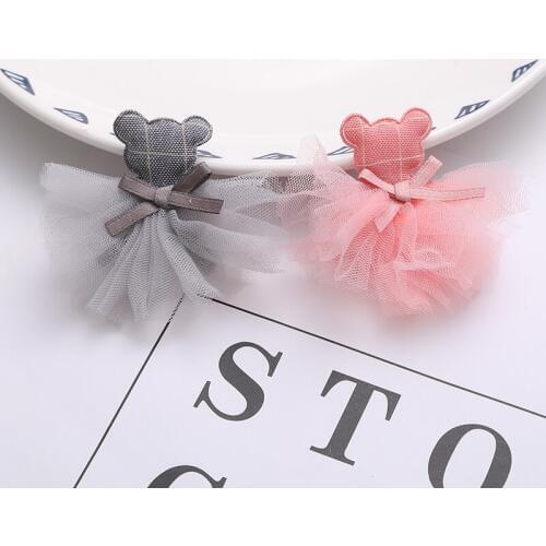 10pcs/lot Bear Padded Appliques For Girls hair accessories,DIY Kid patches for Clothing Craft Sticker DIY Hair Ornament