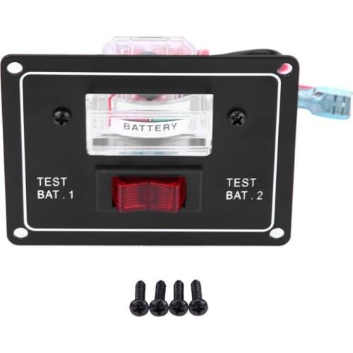 12 Volt Voltmeter Battery Condition Test Switch Dual Test Meter/Gauge Universal for Boat Marine Caravan Auto Replacement Parts