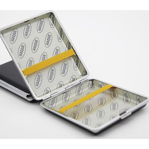 20 Pieces High-grade Leather Cigarette Box Cigarette Case Tobacco Cigarettes in Packs Gadgets For Men Aluminum Cigarette Case