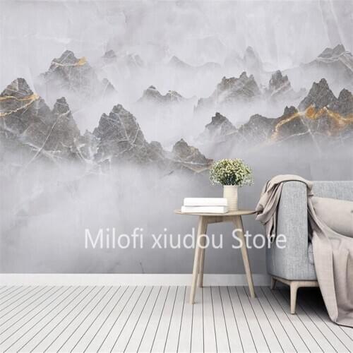 Milofi custom 3D wallpaper mural marble landscape stone pattern living room bedroom background wall decoration wallpaper