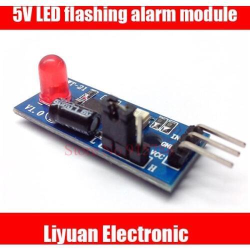 5pcs 5V LED flashing alarm module / high and low trigger LED flashing module
