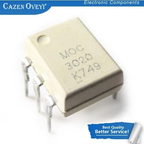 50pcs/lot MOC3020 3020 DIP-6 In Stock