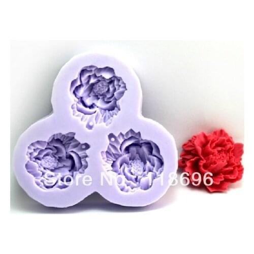 Free shipping 100% food grade material flowers modelling silicon fudge mold Cake decoration mold fondant Cake mold NO.SI365