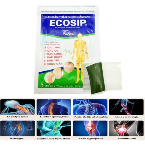 ECOSIP 15pcs medical plasters for osteopathy treatment Vietnam Herb Menthol Self Adhesive rheumatism Spondylosis Pain Relief