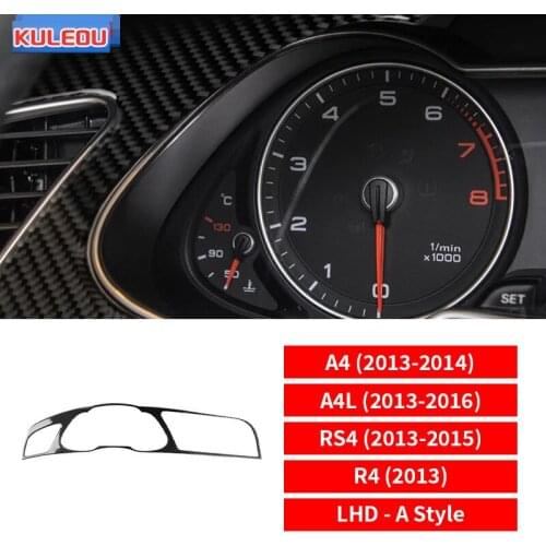 Interior Carbon Fiber Car Dashboard Instrument Panel Screen Protective Trim sticker Car Styling Accessories For Audi A4 A5 RS4