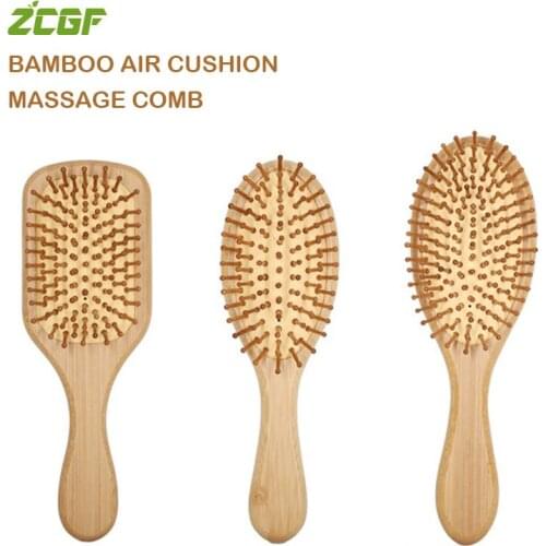Beauty Airbag Massage Comb Anti-Static Detangle Haircare Scalp Styling Bamboo Hair Brush Reduce Hairloss Hair Styling Comb