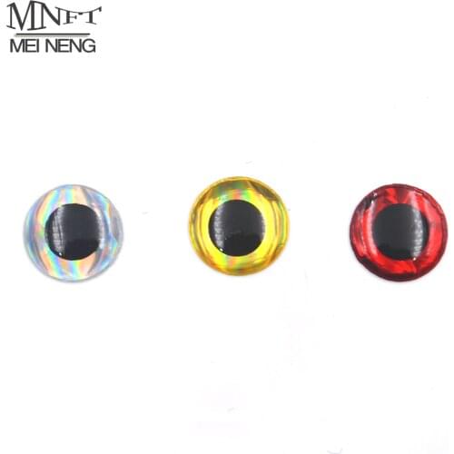 MNFT 500Pcs 3-9mm Multiple Colour 3D DIY Fishing Lure Eyes Fly Tying Jigs Holographic Soft Fish Baits Eye