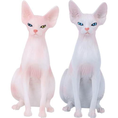 Simulation Hairless Cat Model Home Ornaments Desktop Decoration Kid Children Toy