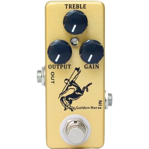 Mosky Golden Horse Overdrive Guitar Effect Pedal Mini Overdrive Effect Pedal Full Metal Shell Guitar Parts & Accessories